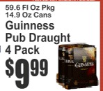 Dogfish Head, Birra Moretti or Guinness 6pk