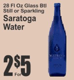 Saratoga Water 28floz Glass Btl Still or Sparkling