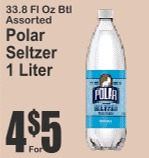 Polar Seltzer 1 Liter 33.8floz Assorted