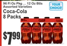 Coca-Cola 8 Packs 96floz 12 Btls Assorted Varieties