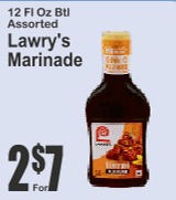 Lawry's Marinade 12floz Assorted