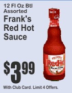 Frank's Red Hot Sauce 12floz