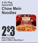 Chow Mein Noodles 4oz Assorted