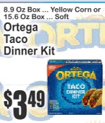 Ortega Taco Dinner Kit 8.9oz Yellow Corn or 15.6oz Soft