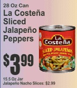La Costeña Sliced Jalapeño Peppers 28oz