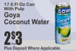 Goya Coconut Water 17.6floz With Pulp