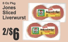 Jones Sliced Liverwurst 8oz