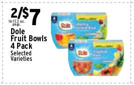 Dole Fruit Bowls 4 Pack