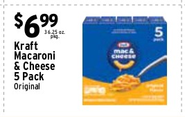 Kraft Macaroni & Cheese 5 Pack