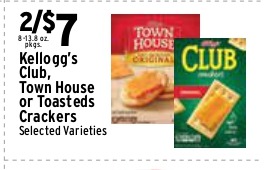 Kellogg's Club, Town House or Toasted Crackers