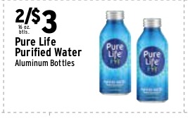 Pure Life Purified Water Aluminum Bottles