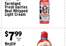 Farmland Fresh Dairies Real Whipped Light Cream