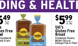 Udi's Gluten Free Bread White Sandwich or Whole Grain