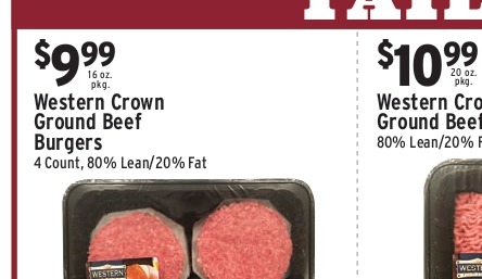 Western Crown Ground Beef Burgers