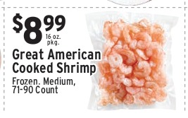 Great American Cooked Shrimp Medium 71-90