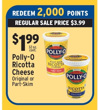 Polly-O Ricotta Cheese, Original or Part-Skim