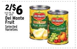 Del Monte Fruit, Selected Varieties