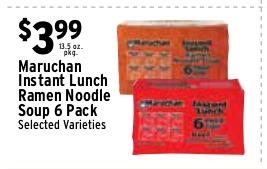 Maruchan Instant Lunch Ramen Noodle Soup 6 Pack, Selected Varieties