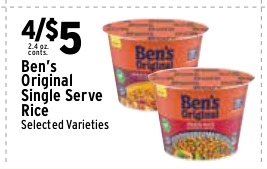 Ben's Original Single Serve Rice, Selected Varieties