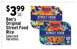 Ben's Original Street Food Rice, Selected Varieties