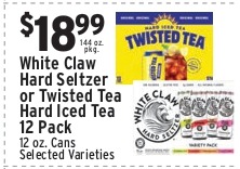 Truly or Topo Chico Hard Seltzer 12 Pack, 12 oz. Cans Selected Varieties