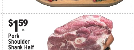 Pork Shoulder Shank Half, Grain Fed, Fresh