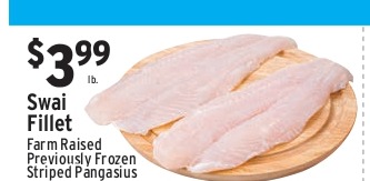 Swai Fillet, Farm Raised Previously Frozen Striped Pangasius