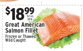 Great American Salmon Fillet, Frozen or Thawed, Wild Caught