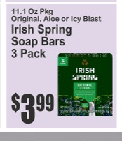 Irish Spring 香皂 3块装