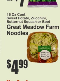 Great Meadow Farm Noodles, Sweet Potato/Zucchini/Butternut Squash/Beet