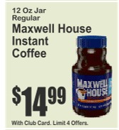 Maxwell House Instant Coffee, Regular