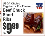 USDA Choice Boneless Beef Chuck Short Ribs