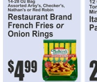 Restaurant Brand French Fries or Onion Rings