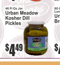 Urban Meadow Kosher Dill Pickles