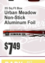 Urban Meadow Non-Stick Aluminum Foil
