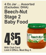 Beech-Nut Stage 2 Baby Food