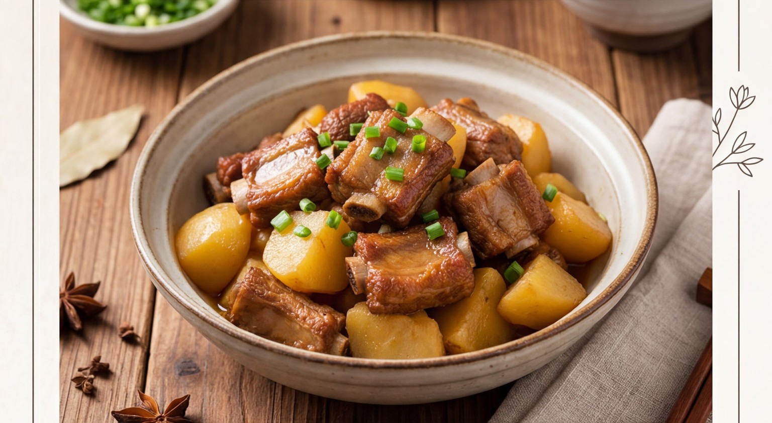 Braised Pork Ribs with Potato