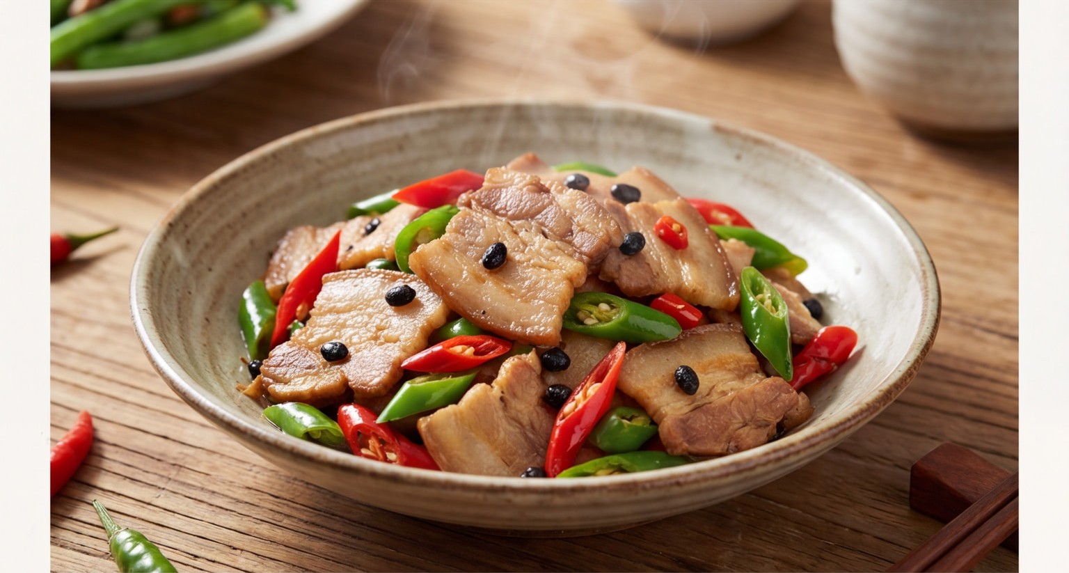 Sauteed Pork Belly with Chili