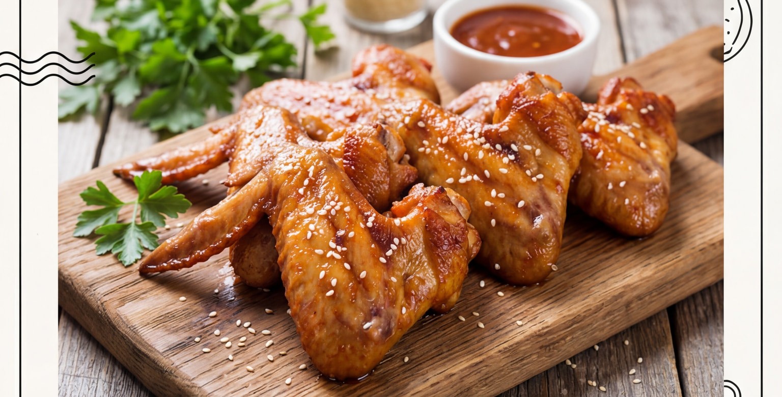 Sweet and Spicy Roasted Whole Chicken Wings