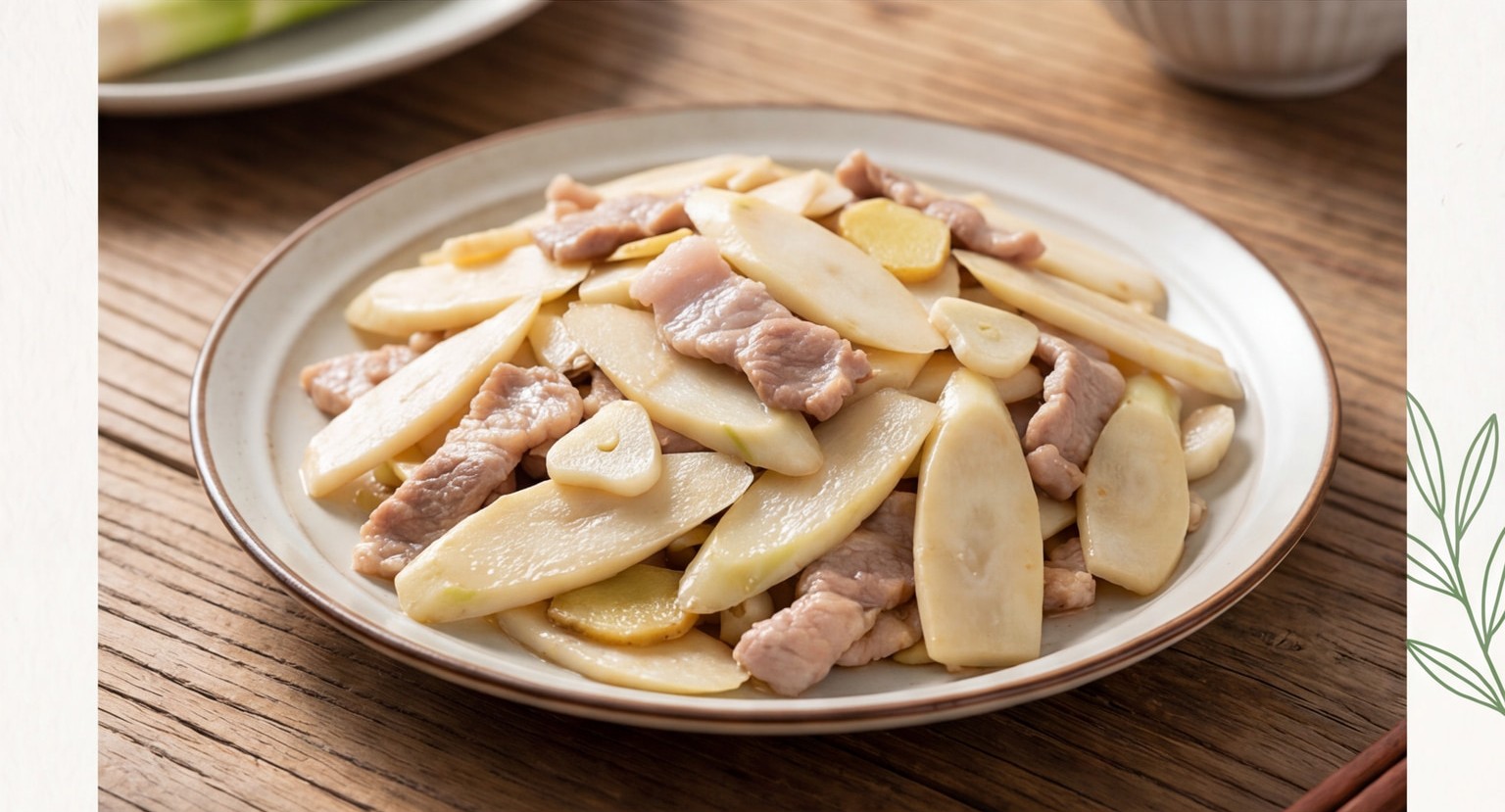 Water Bamboo Stir-Fried Pork