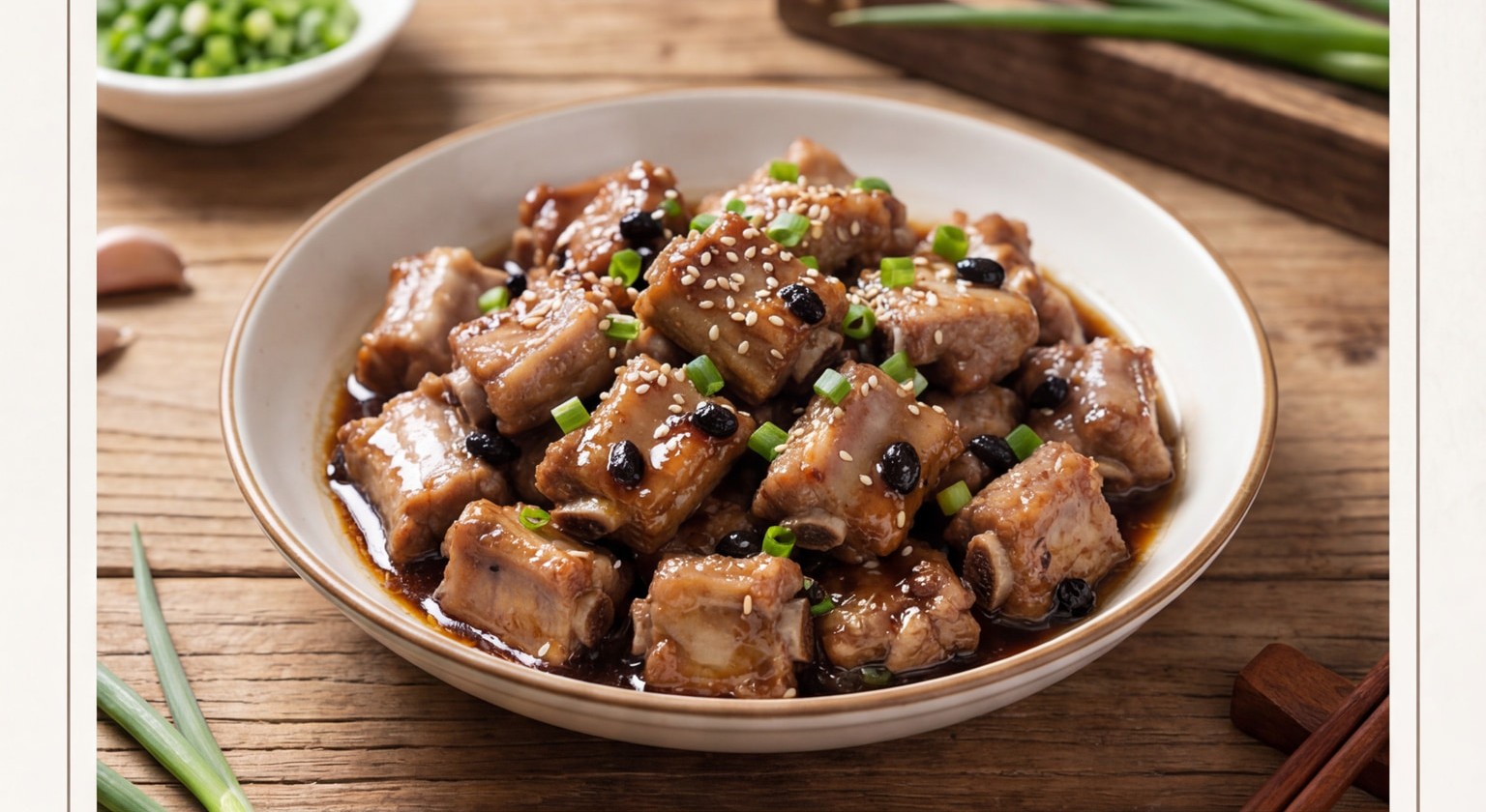 Steamed Pork Ribs in Black Bean Sauce
