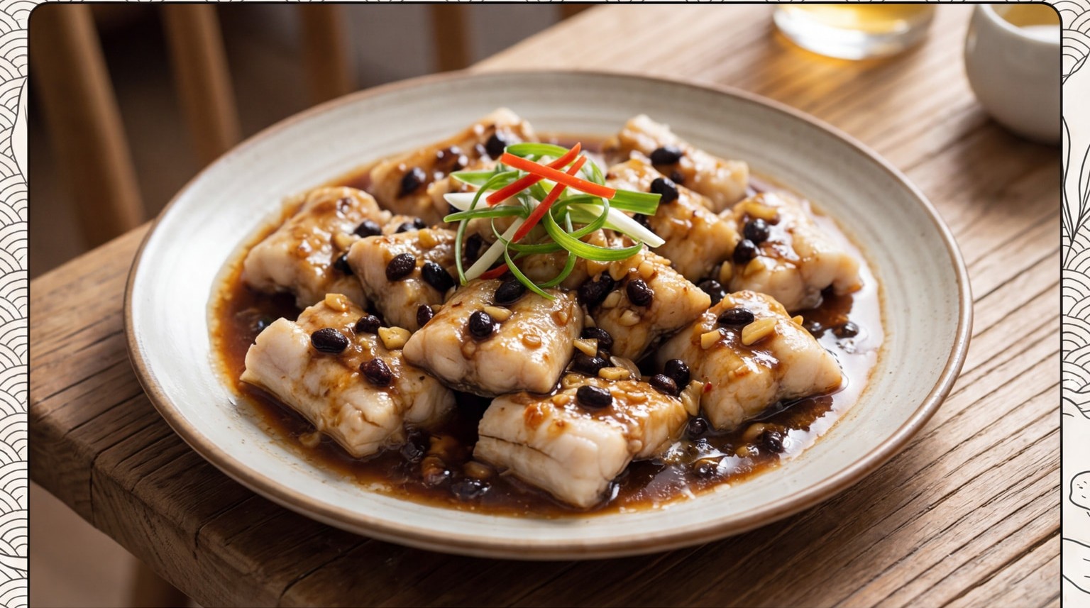 Steamed White Eel in Black Bean Sauce