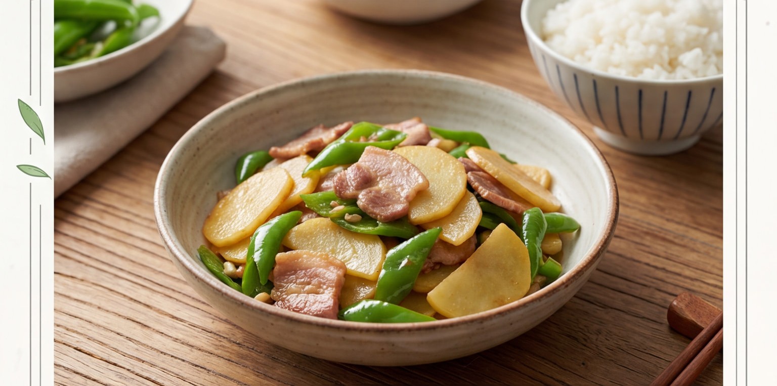 Stir-Fried Pork with Bell Pepper and Potato