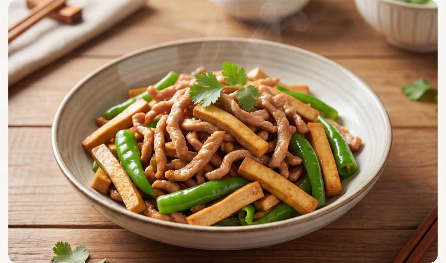 Stir-Fried Pork Shreds with Dried Tofu