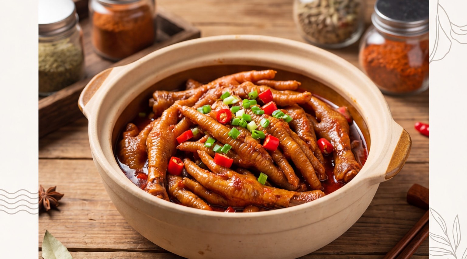 Spicy Braised Chicken Feet Pot