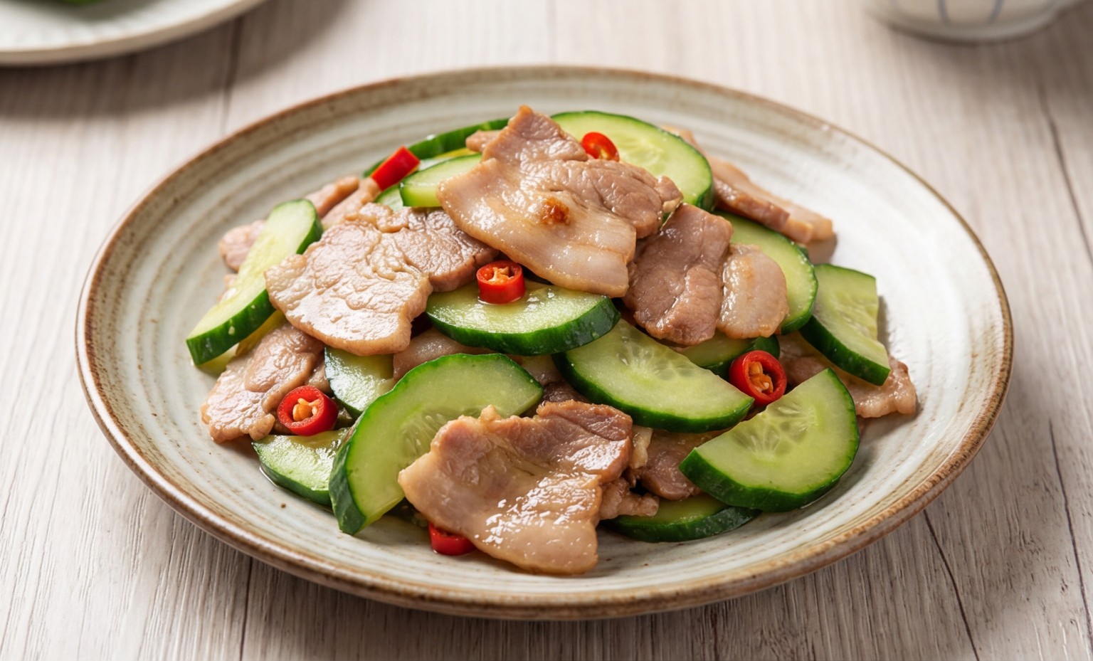 Cucumber Stir-Fried Pork