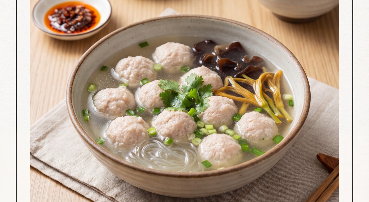 Poached Meatball Soup