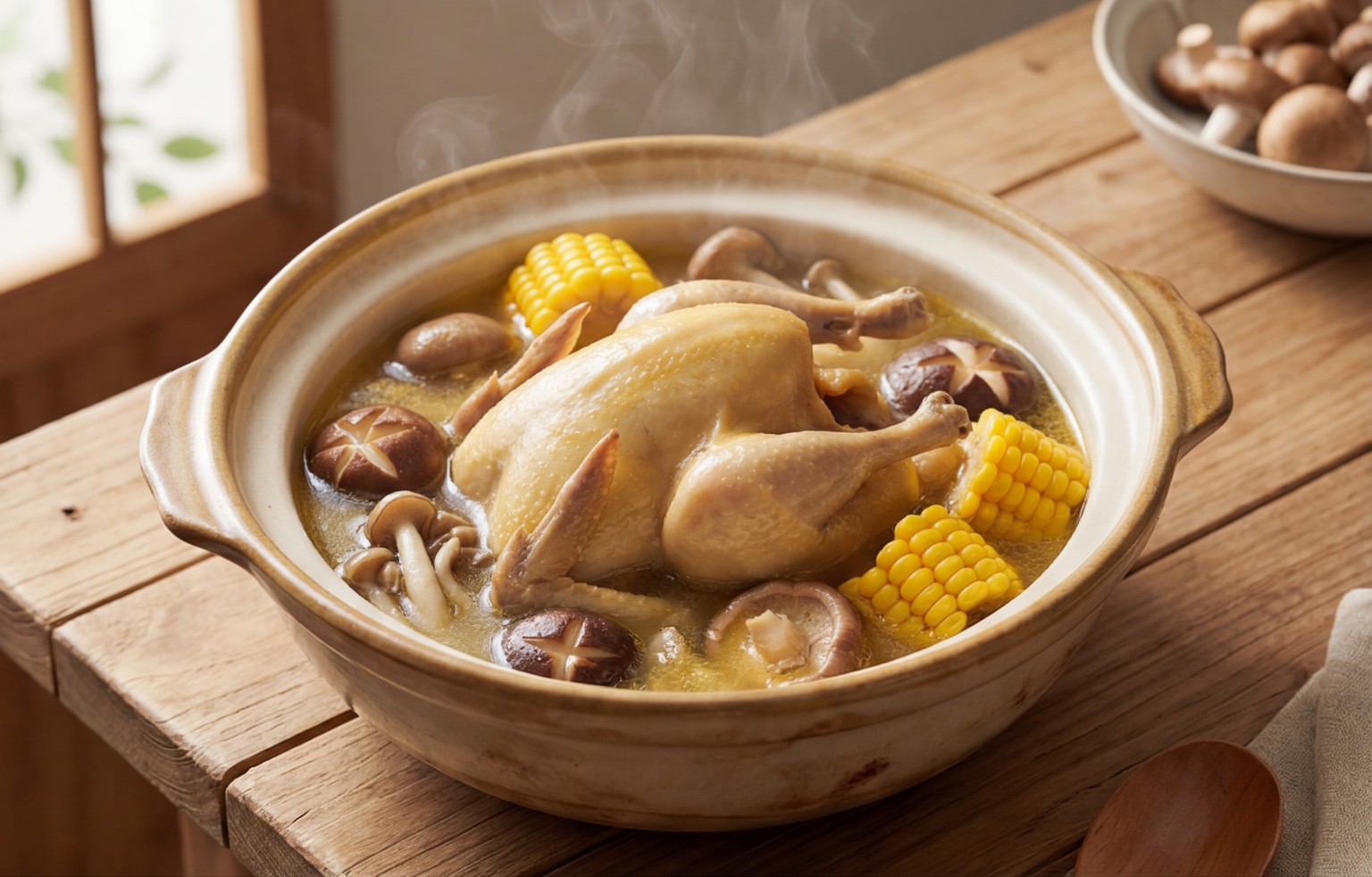 Braised Squab with Mushrooms