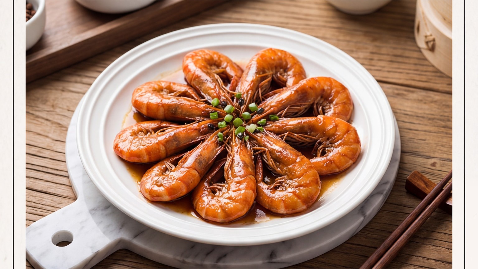 Braised Prawns in Oil