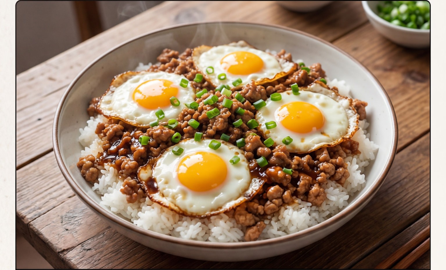Meat and Egg Rice Bowl